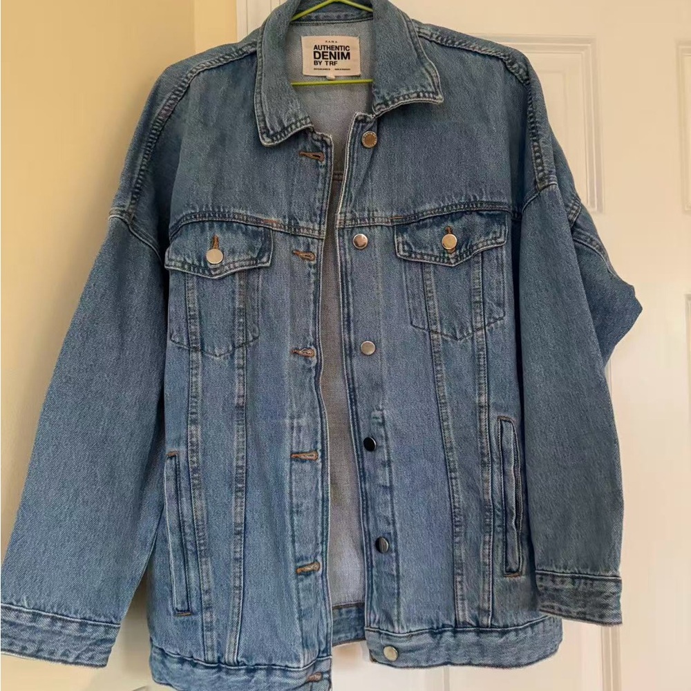ZARA Oversized Blue Denim Jacket